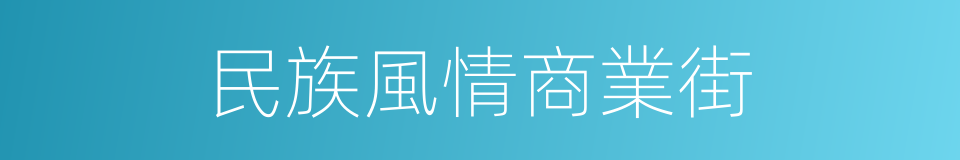 民族風情商業街的同義詞