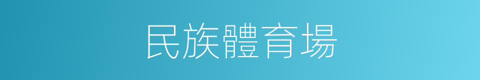 民族體育場的同義詞