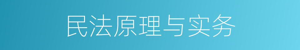 民法原理与实务的同义词