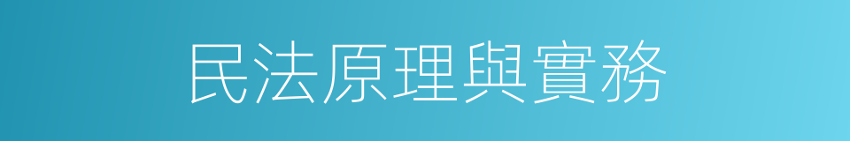 民法原理與實務的同義詞