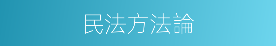 民法方法論的同義詞