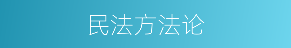 民法方法论的同义词