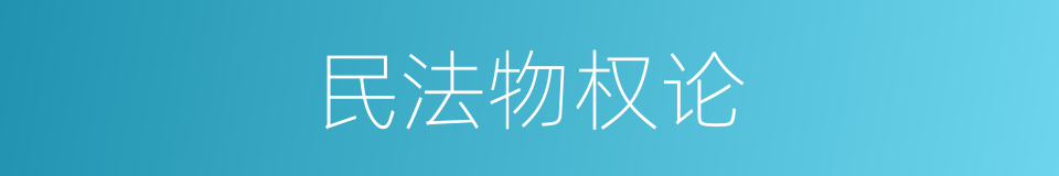 民法物权论的同义词