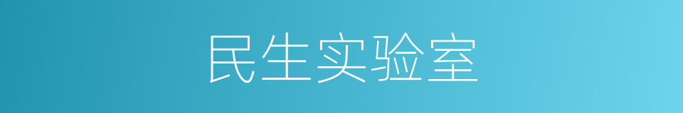 民生实验室的同义词