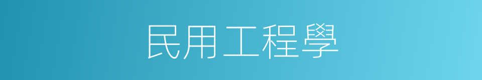 民用工程學的同義詞