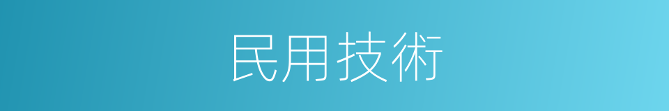 民用技術的同義詞