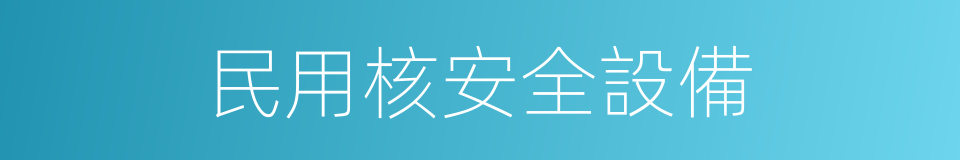 民用核安全設備的同義詞