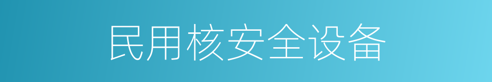 民用核安全设备的同义词