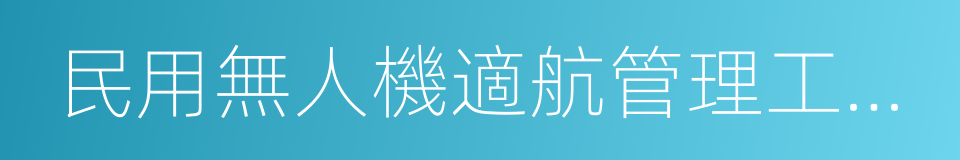 民用無人機適航管理工作會議紀要的同義詞