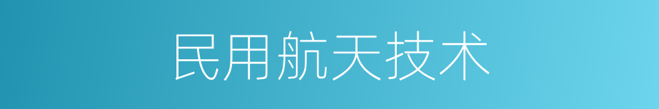 民用航天技术的同义词