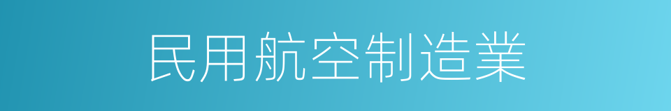 民用航空制造業的同義詞