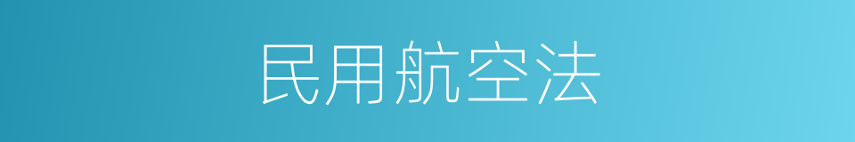 民用航空法的同义词