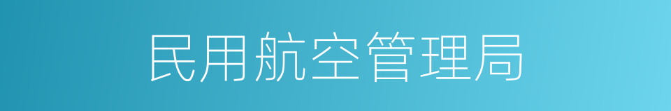 民用航空管理局的同义词