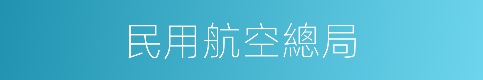民用航空總局的同義詞