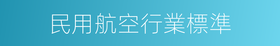 民用航空行業標準的同義詞