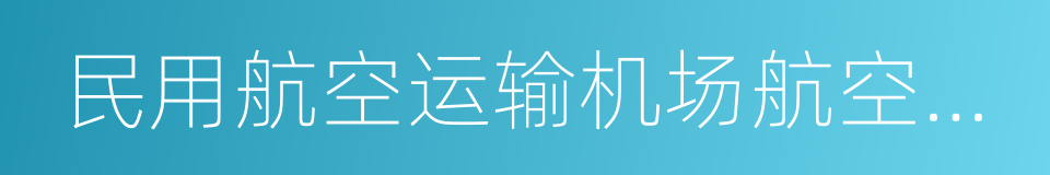 民用航空运输机场航空安全保卫规则的同义词