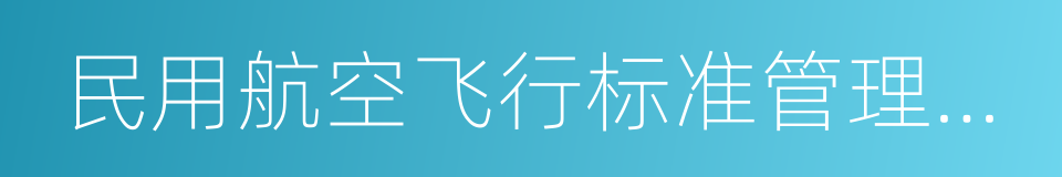 民用航空飞行标准管理条例的同义词