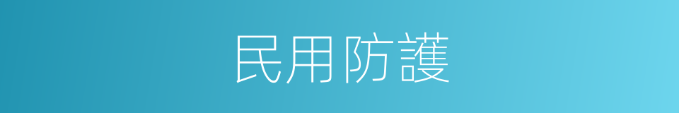 民用防護的同義詞