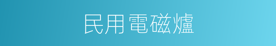民用電磁爐的同義詞