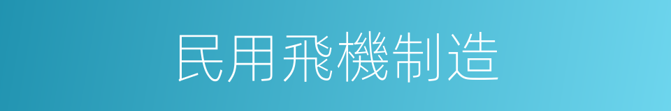 民用飛機制造的同義詞