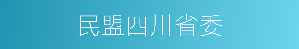 民盟四川省委的同义词