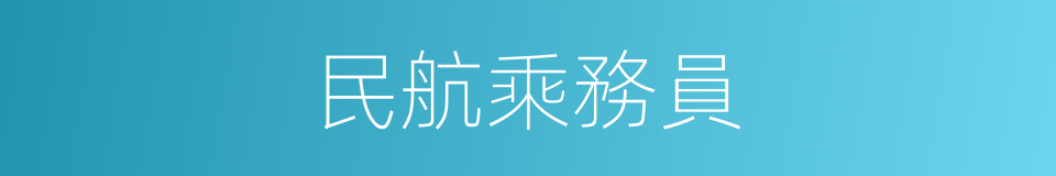 民航乘務員的同義詞