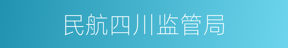 民航四川监管局的同义词