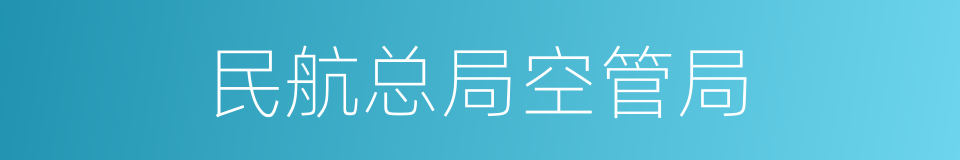 民航总局空管局的同义词