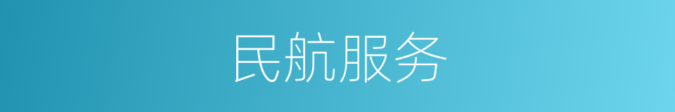 民航服务的同义词