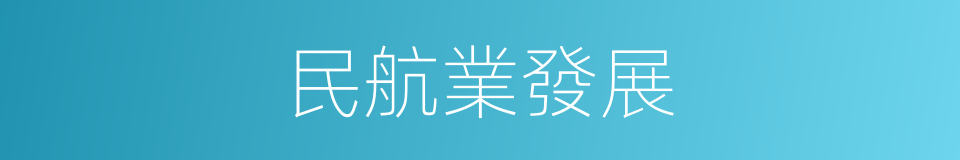 民航業發展的同義詞