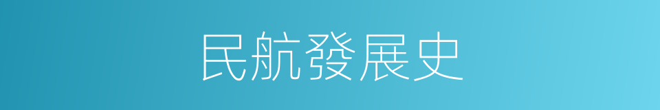 民航發展史的同義詞