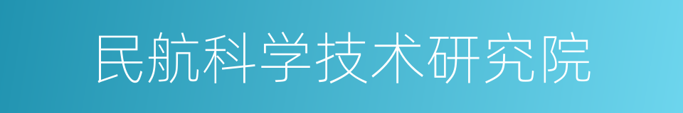 民航科学技术研究院的同义词