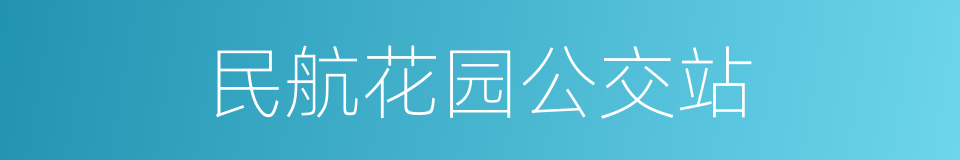 民航花园公交站的同义词