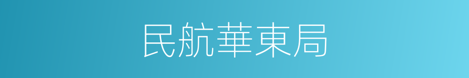 民航華東局的同義詞