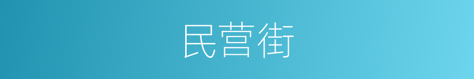 民营街的同义词