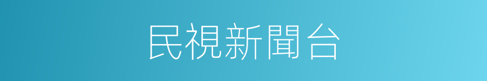 民視新聞台的同義詞