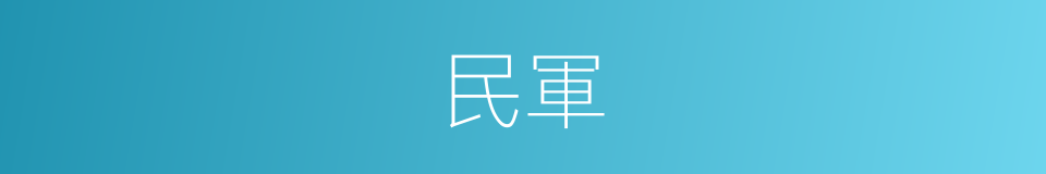 民軍的意思