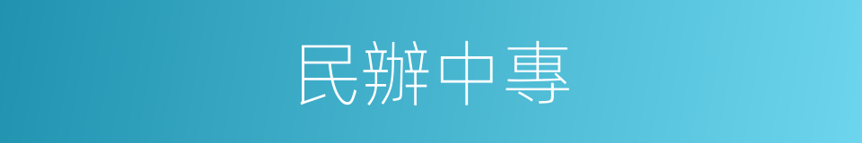 民辦中專的同義詞