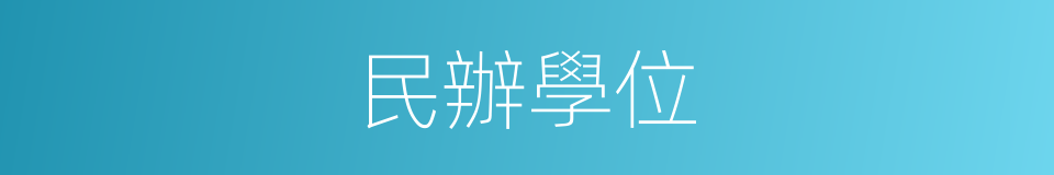 民辦學位的同義詞