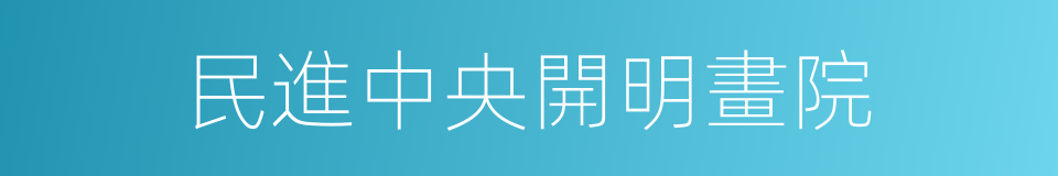 民進中央開明畫院的同義詞