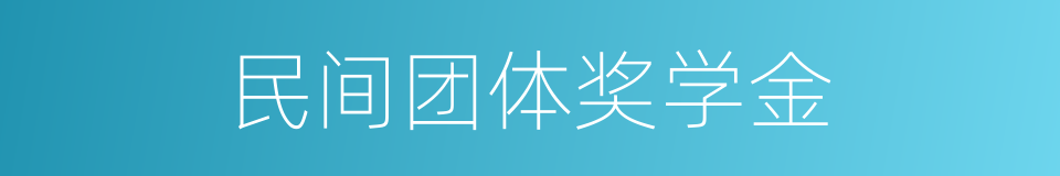 民间团体奖学金的同义词