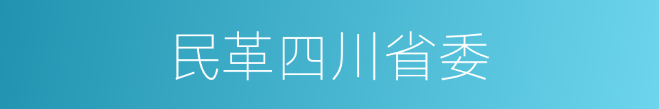 民革四川省委的同义词