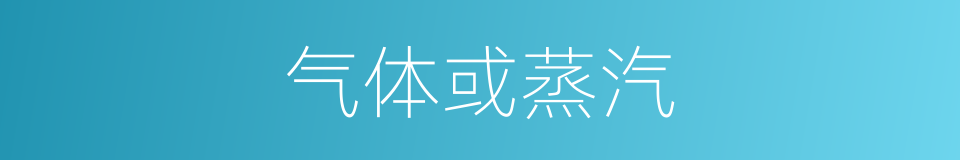 气体或蒸汽的同义词