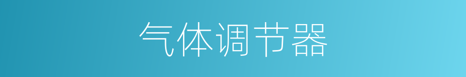 气体调节器的同义词