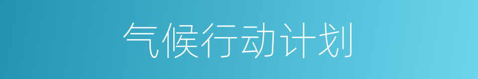 气候行动计划的同义词