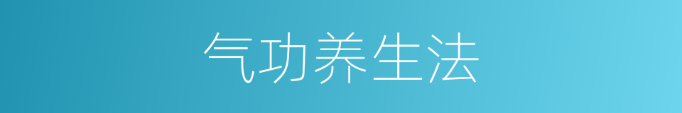 气功养生法的同义词