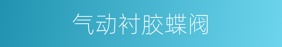 气动衬胶蝶阀的同义词