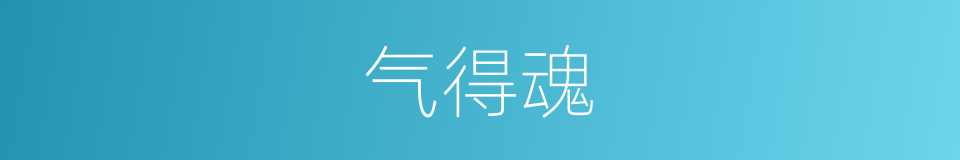 气得魂的同义词