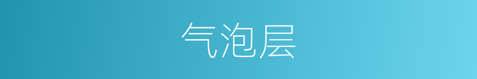 气泡层的同义词