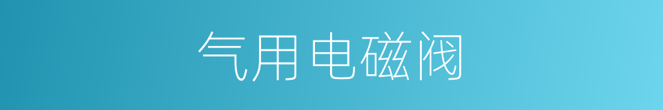 气用电磁阀的同义词
